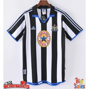 Newcastle United 1999-2000 Retro Home Shirt Men Short Sleeve