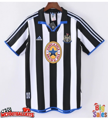 Newcastle United 1999-2000 Retro Home Shirt Men Short Sleeve