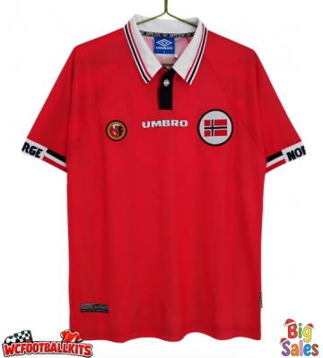 Norway 1998-1999 Retro Home Shirt Men Short Sleeve