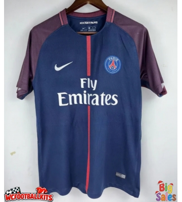 Paris Saint-Germain 2017-2018 Retro Home Shirt Men Short Sleeve