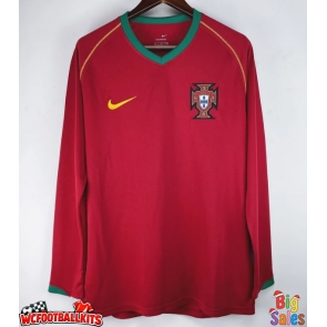 Portugal 2006 Retro Home Shirt Men Long Sleeve