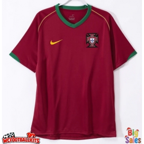 Portugal 2006 Retro Home Shirt Men Short Sleeve