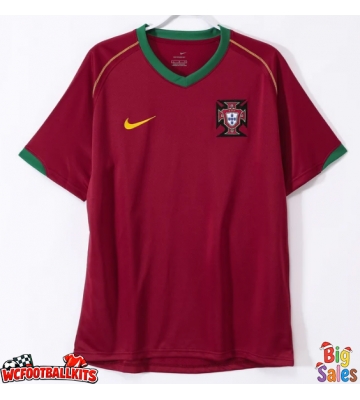 Portugal 2006 Retro Home Shirt Men Short Sleeve
