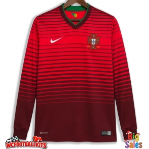 Portugal 2014 Retro Home Shirt Men Long Sleeve