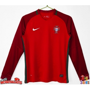 Portugal 2016 Retro Home Shirt Men Long Sleeve
