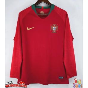 Portugal 2018 Retro Home Shirt Men Long Sleeve