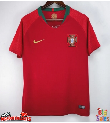 Portugal 2018 Retro Home Shirt Men Short Sleeve
