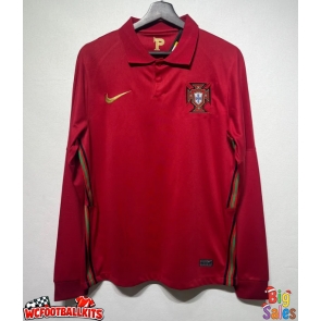 Portugal 2020 Retro Home Shirt Men Long Sleeve