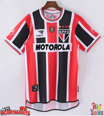 Sao Paulo 2000 Retro Away Shirt Men Short Sleeve