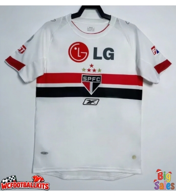Sao Paulo 2007-2008 Retro Home Shirt Men Short Sleeve