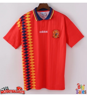 Spain 1994 Retro Home Shirt Men Short Sleeve