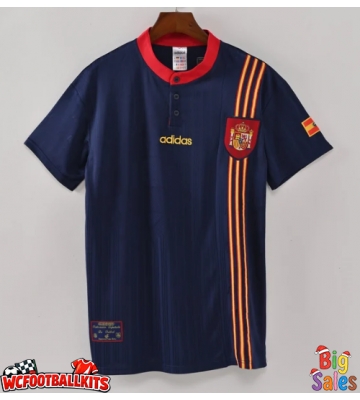 Spain 1996 Retro Away Shirt Men Short Sleeve