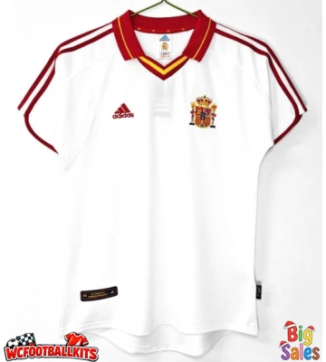 Spain 2000 Retro Away Shirt Men Short Sleeve