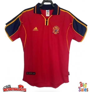 Spain 2000 Retro Home Shirt Men Short Sleeve