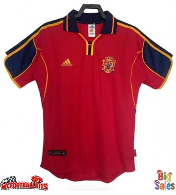 Spain 2000 Retro Home Shirt Men Short Sleeve