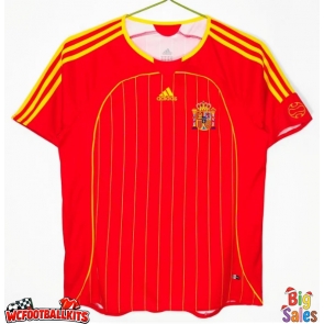 Spain 2006 Retro Home Shirt Men Short Sleeve