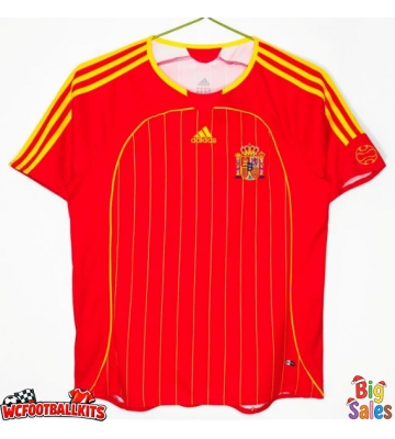 Spain 2006 Retro Home Shirt Men Short Sleeve