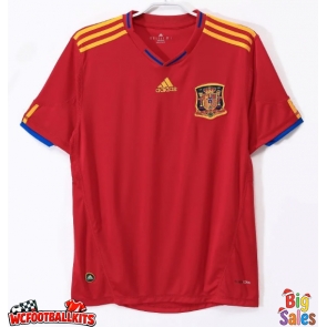 Spain 2010 Retro Home Shirt Men Short Sleeve