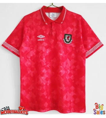 Wales 1990-1991 Retro Home Shirt Men Short Sleeve