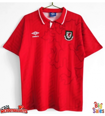 Wales 1992-1993 Retro Home Shirt Men Short Sleeve