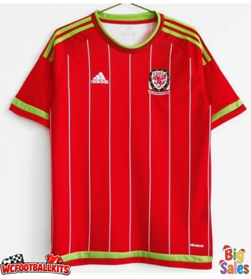 Wales 2015 Retro Home Shirt Men Short Sleeve